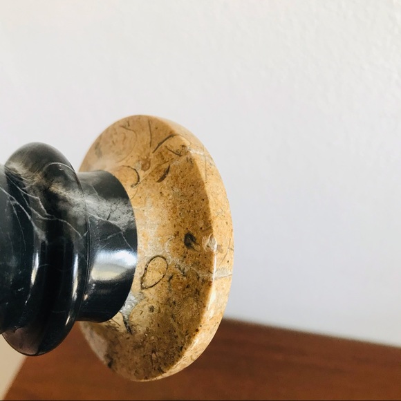 Boho chic Vintage large marble stone vase - Picture 7 of 9